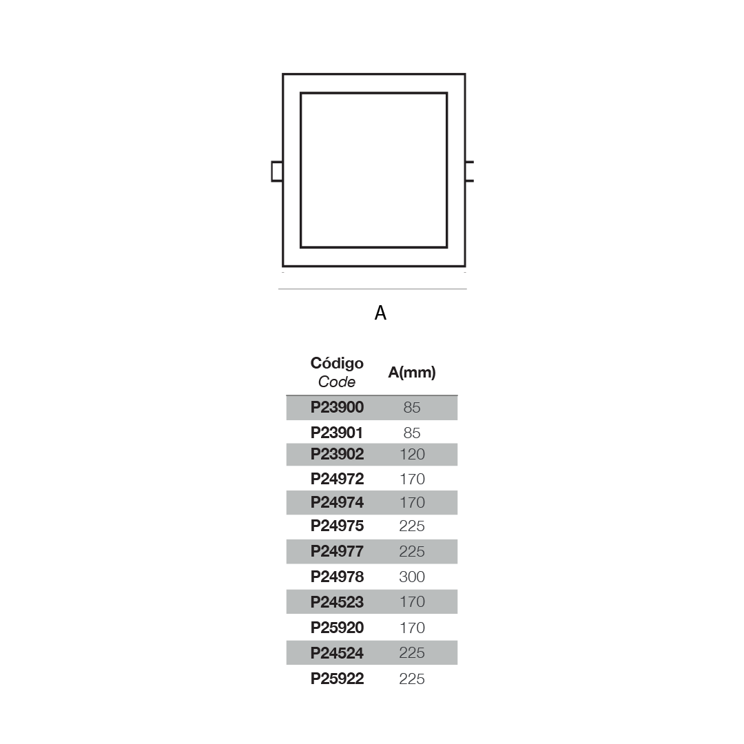 Led panel SQ ST 